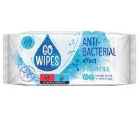 Wet wipes GOWIPES, antibacterial, d-panthenol, 60 pcs.