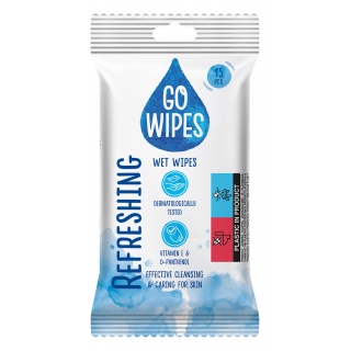 Chusteczki nawilżane GOWIPES, uniwersalne, 15 szt., Środki czyszczące, Artykuły higieniczne i dozowniki