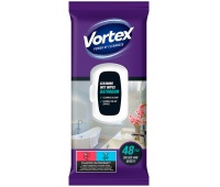 Wet wipes VORTEX, for bathroom, with flap, 48 pcs.