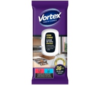 Wet wipes VORTEX, universal, extra strong, with flap, 36 pcs.
