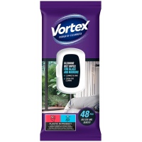 Chusteczki nawilżane VORTEX, do szyb i luster, z klapką, 48 szt., Środki czyszczące, Artykuły higieniczne i dozowniki