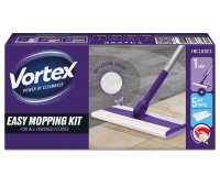 Zestaw z mopem myjącym VORTEX, mop i 5 suchych chusteczek, Środki czyszczące, Artykuły higieniczne i dozowniki