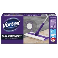 Zestaw z mopem myjącym VORTEX, mop i 5 suchych chusteczek, Środki czyszczące, Artykuły higieniczne i dozowniki