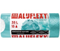 Worki na śmieci ALUFIX Aluflexy, zapach, LDPE, 35l, 15 szt., turkusowe, Worki, Artykuły higieniczne i dozowniki