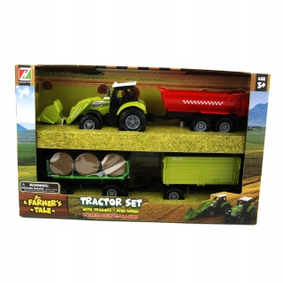 TRAKTOR + PRZYCZEPY ŚW/DŹ 6695, Pojazdy, Zabawki