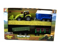TRAKTOR + PRZYCZEPY ŚW/DŹ 6688, Pojazdy, Zabawki