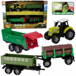 TRAKTOR + PRZYCZEPY ŚW/DŹ 6701, Pojazdy, Zabawki