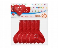 BALONY PREMIUM UŚMIECHNIĘTE SERCA 5szt., Balony, Art. na okazje i przyjęcia