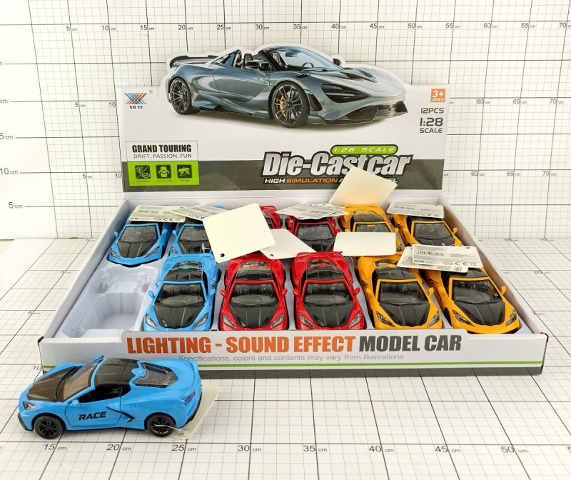 SAMOCH&Oacute;D SPORTOWY METAL ŚW/DŹ 1080, Pojazdy, Zabawki