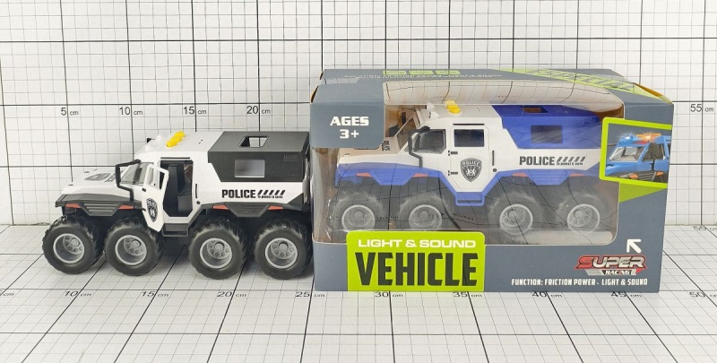 TEREN&Oacute;WKA POLICJA 8-K&Oacute;Ł ŚW/DŹ 1615, Pojazdy, Zabawki