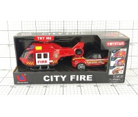 HELIKOPTER + SAMOCH&Oacute;D STRAŻ ŚW/DŹ 1967, Pojazdy, Zabawki