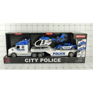 LAWETA POLICJA+HELIKOPTER+SAM. 2018, Pojazdy, Zabawki