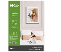BLOK DO RYSUNKU ART A4 300g.5ark.HAPPY COLOR, Bloki, Zeszyty i bloki