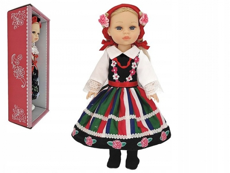 LALKA W STROJU LUDOWYM ŁOWICZANKA 9636, Lalki, Zabawki