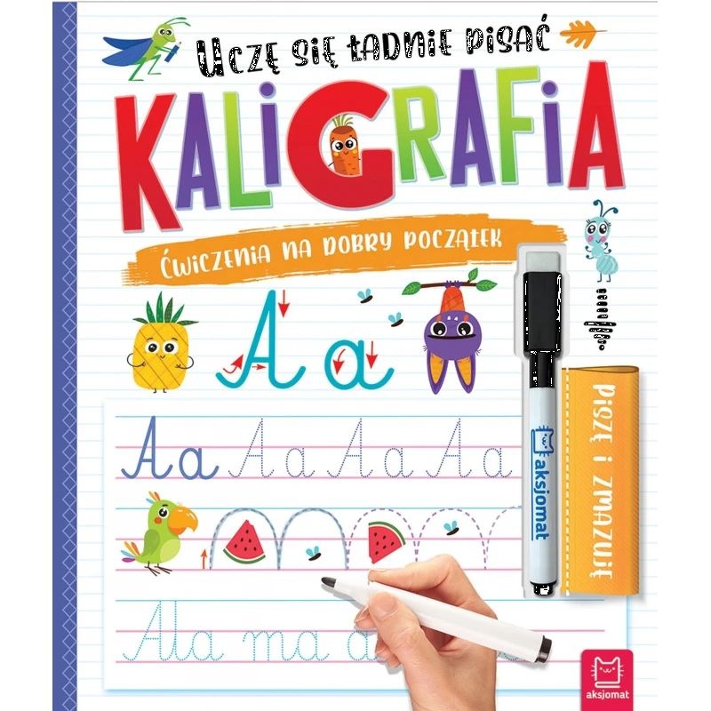 Kaligrafia. Uczę się ładnie pisać. Piszę i zmazuję, Edukacyjne, Książeczki