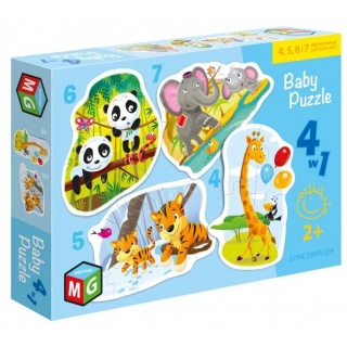 BABY PUZZLE DZIKIE ZWIERZĘTA, Edukacyjne, Gry