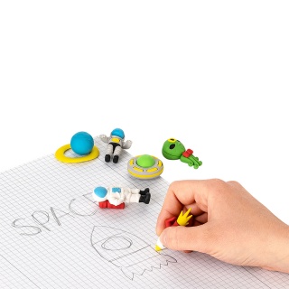 Gumka do ścierania TRENDHAUS Space Adventure, 2 szt., mix kolor&oacute;w, Szkolne, Gadżety