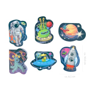 Mini bloczek TRENDHAUS Space Adventure, 40 arkuszy, mix kolor&oacute;w, Szkolne, Gadżety