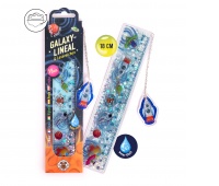 Linijka Galaxy 18 cm z zakładką do książki TRENDHAUS Space Adventure, mix kolor&oacute;w, Szkolne, Gadżety