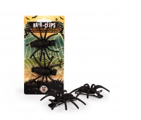 Spinki do włos&oacute;w z pająkiem TRENDHAUS Zombie Zone, 2 szt., czarne, Gry i zabawki, Gadżety