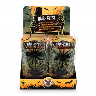 Spinki do włos&oacute;w z pająkiem TRENDHAUS Zombie Zone, 2 szt., czarne, Gry i zabawki, Gadżety