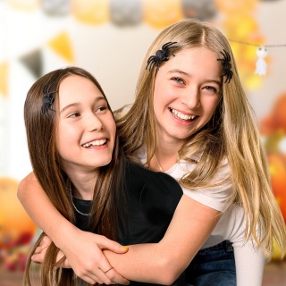 Spinki do włos&oacute;w z pająkiem TRENDHAUS Zombie Zone, 2 szt., czarne, Gry i zabawki, Gadżety