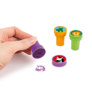 Stempel Zwierzątka safari TRENDHAUS T, mix kolor&oacute;w, Gry i zabawki, Gadżety