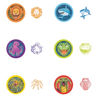 Stempel samotuszujący TRENDHAUS ZOO, mix kolor&oacute;w, Gry i zabawki, Gadżety