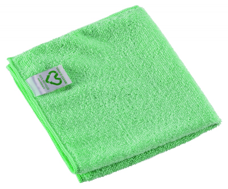 Cleaning cloth VILEDA PROFESSIONAL r-MicroTuff Swift, 35 x 38 cm, green