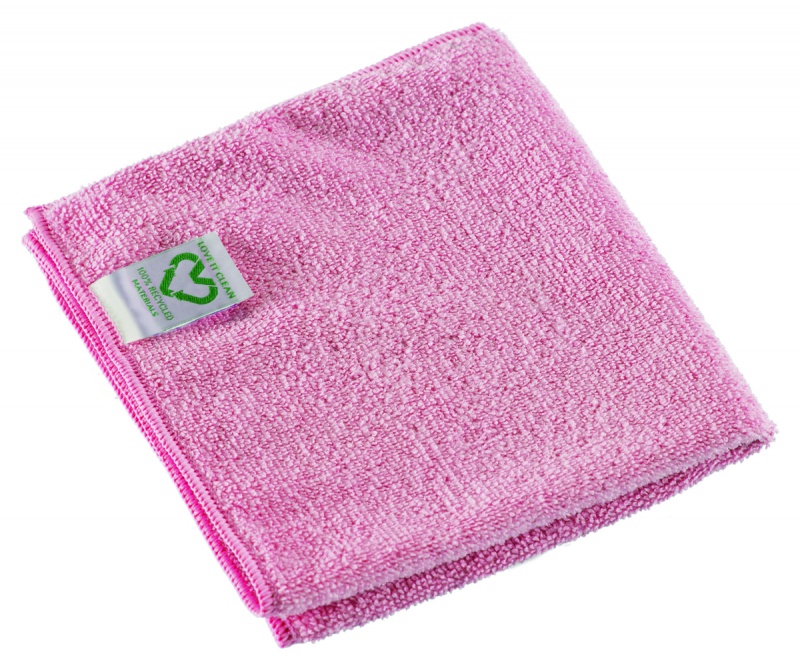 Cleaning cloth VILEDA PROFESSIONAL r-MicroTuff Swift, 35 x 38 cm, red