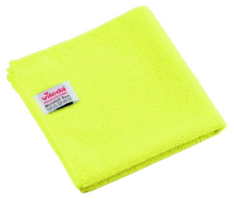 Ściereczka VILEDA PROFESSIONAL MicroTuff Base, 36 x 36 cm, ż&oacute;łta, Akcesoria do sprzątania, Artykuły higieniczne i dozowniki