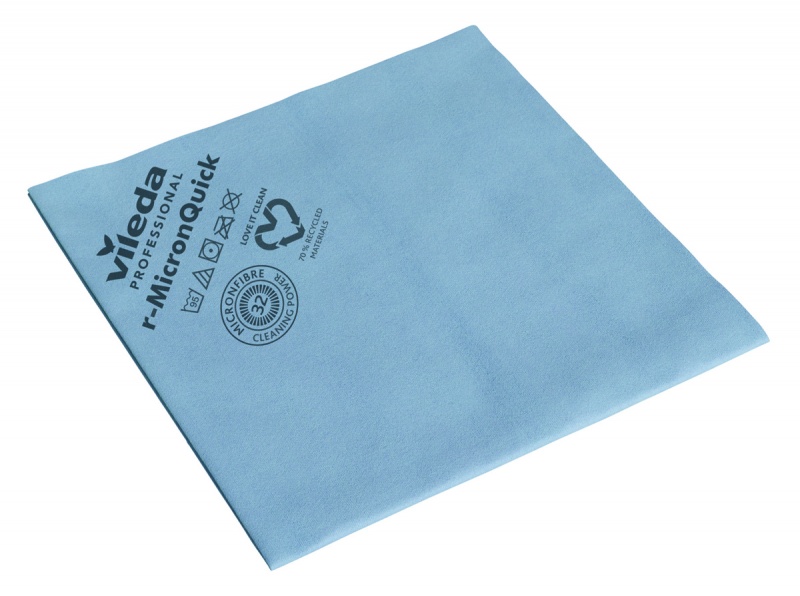 Cleaning cloth VILEDA PROFESSIONAL r-MicronQuick, 38 x 40 cm, blue