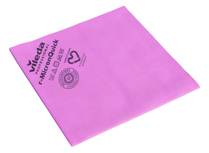 Cleaning cloth VILEDA PROFESSIONAL r-MicronQuick, 38 x 40 cm, red