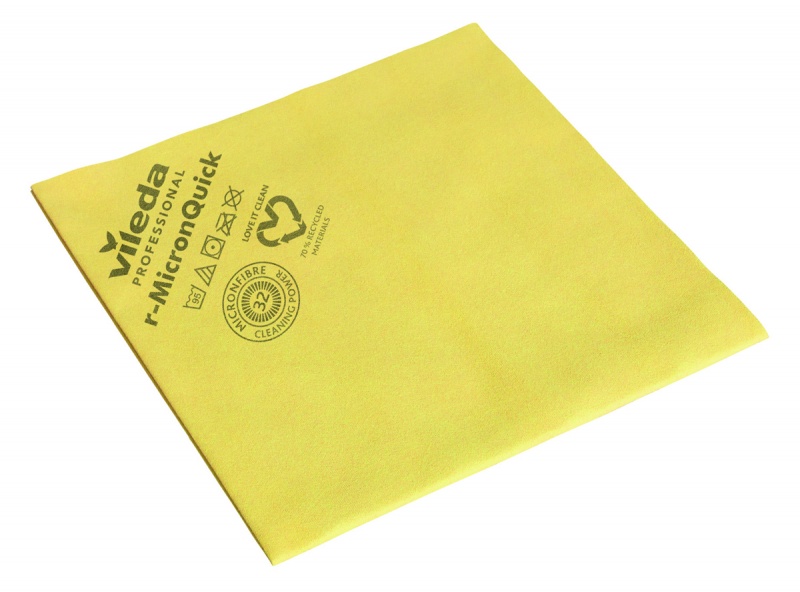 Cleaning cloth VILEDA PROFESSIONAL r-MicronQuick, 38 x 40 cm, yellow