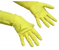 Rękawice lateksowe VILEDA PROFESSIONAL Contract, rozmiar L, ż&oacute;łte, Rękawice, Ochrona indywidualna