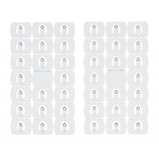 Haczyki COMMAND&trade; (17026CLR40), do wieszania ozd&oacute;b, 40 haczyk&oacute;w i 48 mini pask&oacute;w, transparentne, Haczyki, Prezentacja