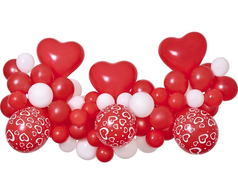 GIRLANDA BALONOWA DIY LOVE 65szt., Walentynki, Art. świąteczne i okolicznościowe