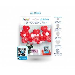 GIRLANDA BALONOWA DIY LOVE 65szt., Walentynki, Art. świąteczne i okolicznościowe