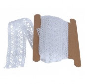 KORONKA BAWEŁNIANA BIAŁA 460/4CM, Pozostałe, Art. kreatywne