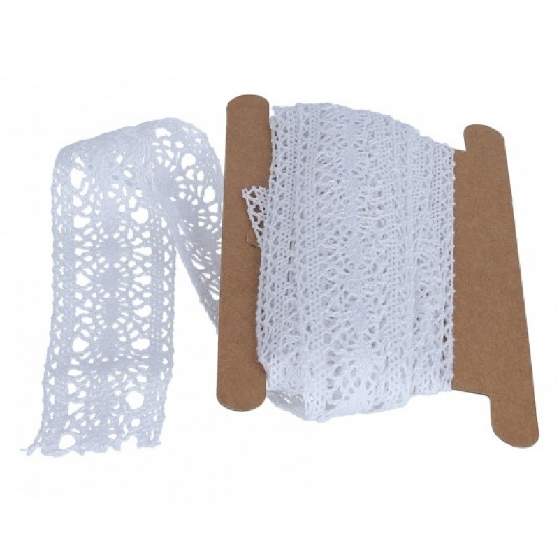 KORONKA BAWEŁNIANA BIAŁA 460/4CM, Pozostałe, Art. kreatywne
