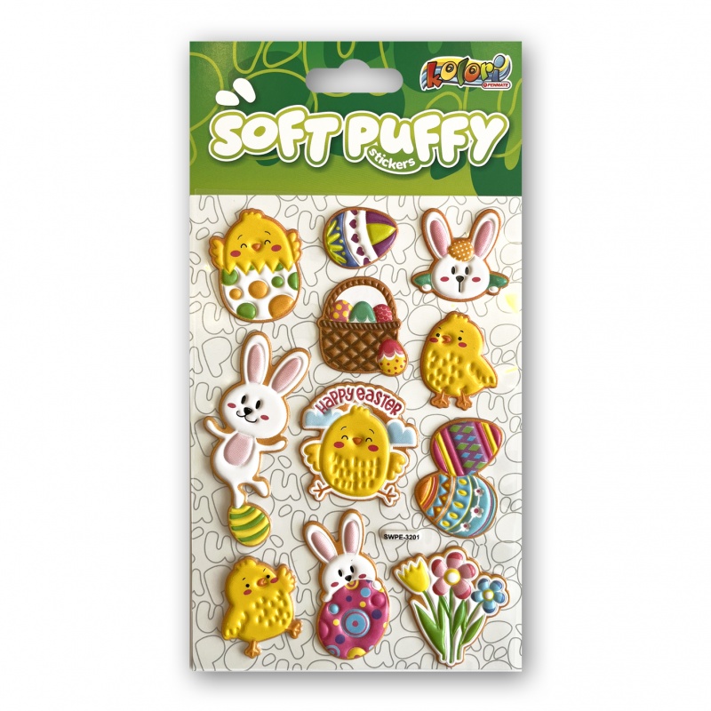 Kolori Naklejki Puffy SWPE-3201 Happy Easter I, Naklejki, Art. kreatywne