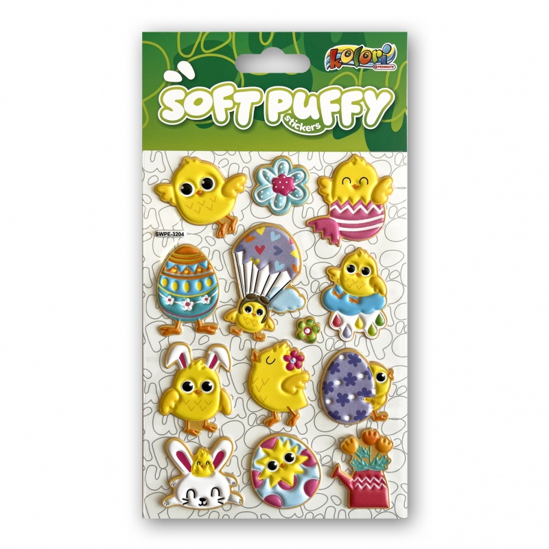 Kolori Naklejki Puffy SWPE-3204 Hap.Easter Chicks, Naklejki, Art. kreatywne