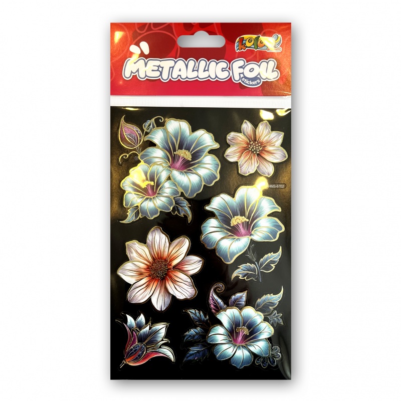 Kolori Naklejki Metallic Foil HMS-6702 Flowers II, Naklejki, Art. kreatywne