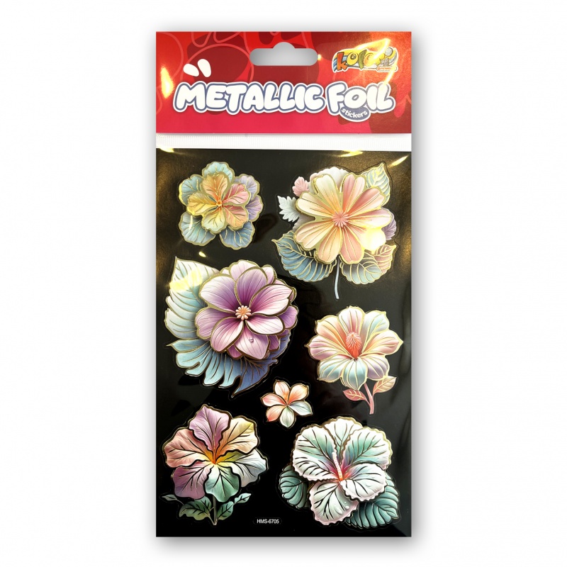 Kolori Naklejki Metallic Foil HMS-6705 Flowers V, Naklejki, Art. kreatywne