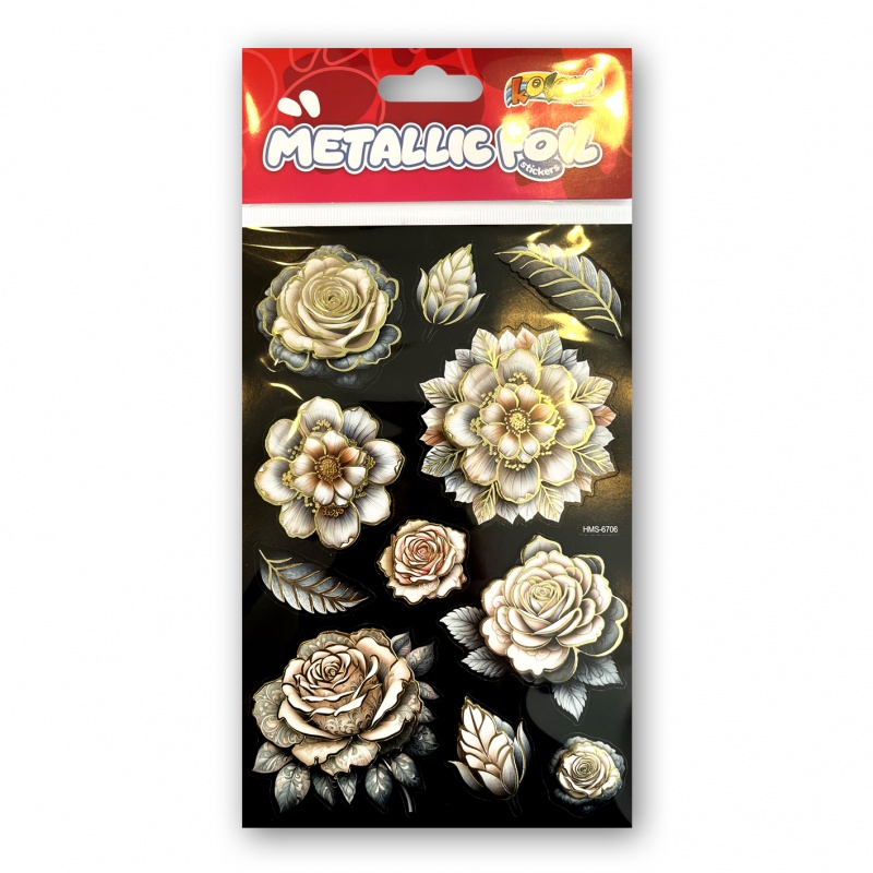 Kolori Naklejki Metallic Foil HMS-6706 Flowers VI, Naklejki, Art. kreatywne