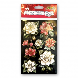 Kolori Naklejki Metallic Foil HMS-6708 Flower VIII, Naklejki, Art. kreatywne