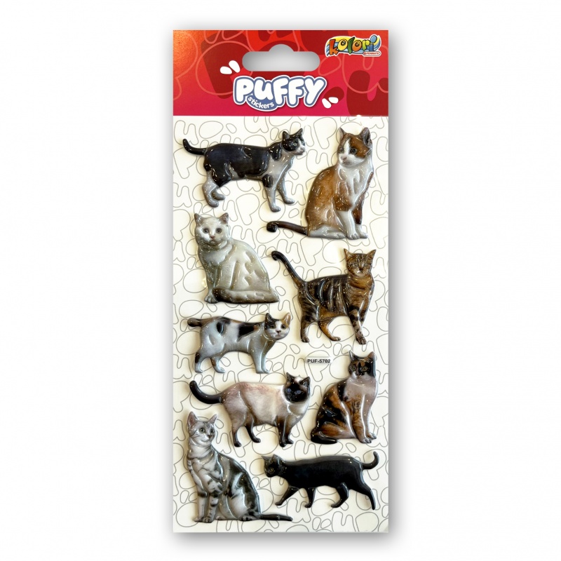 Kolori Naklejki Pufy PUF-5702 Cats, Naklejki, Art. kreatywne