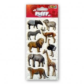 Kolori Naklejki Puffy PUF-5704 Wild Animals, Naklejki, Art. kreatywne