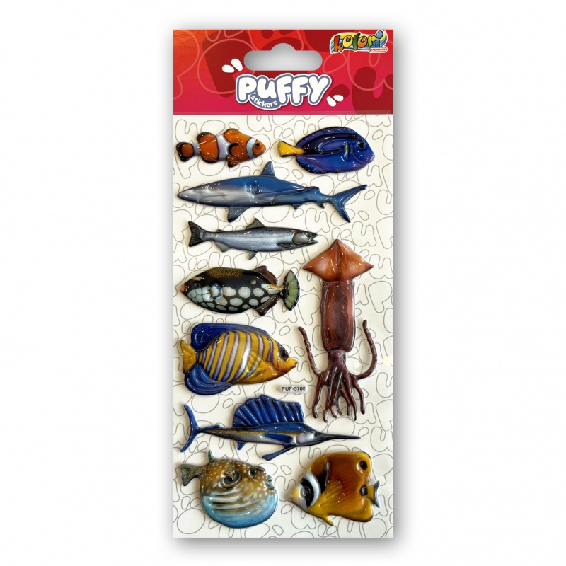 Kolori Naklejki Pufy PUF-5708 Ocen Fish, Naklejki, Art. kreatywne
