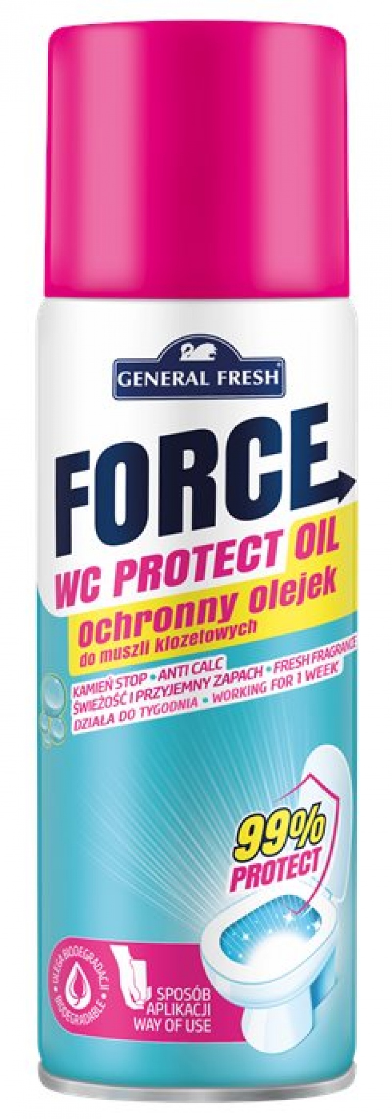 GENERAL MAJOR OCHRONNY OLEJEK DO WC 200ml., Środki czyszczące, Art. higieniczne i dozowniki